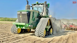 JOHN DEERE 9RX 640 Tractor Working on Spring Tillage [upl. by Hulton]