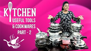 My Iron Cookwares  30 Useful Kitchen Tools amp Products  My Cookware Collection  Karthikha Channel [upl. by Anaeda646]