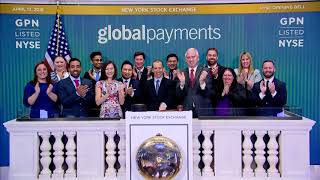 Global Payments Rings NYSE Opening Bell 2018 [upl. by Cheffetz419]