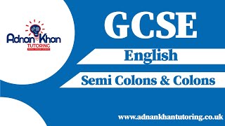 How to use Semicolons and Colons  GCSE English [upl. by Airyk]