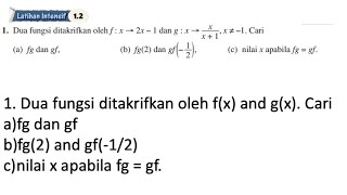 Latihan Intensif 12 No 1  Bab 1 Fungsi  12 Fungsi Gubahan  Add Maths Form 4  Tingkatan 4 [upl. by Godart796]