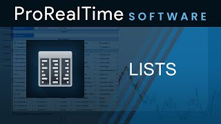 Create watchlists in ProRealTime [upl. by Airamat]