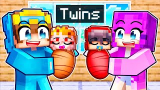 Nico and Zoey Adopt TWINS in Minecraft [upl. by Ynor]