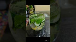 Detox water detox water Detox drink Cucumber lemon mint Detox drink youtubeshorts shorts [upl. by Ahselrak]