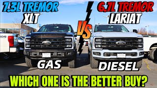 2024 Ford F350 Lariat Tremor 67L Diesel VS F350 XLT 73L Gas This Is Why You Do Your Research [upl. by Haelem]