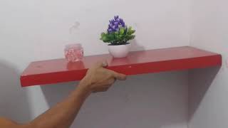 👉 Como instalar una repisa flotante de madera  ✅ muy fácil [upl. by Nillok]