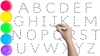 alphabet abc song abcd a to z kidsrhymes collection for writing alongdotted lines for toddler [upl. by Leveroni]