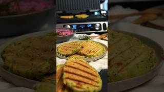 ZucchiniFetaPuffer vom Kontaktgrill  Mit Dip [upl. by Sall]