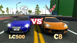 Car Simulator 2 Lexus LC500 Vs Corvette C8  Top Speed  Sound Test  Brake Test  Acceleration [upl. by Euf]