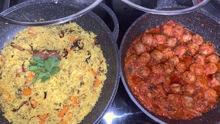 🇲🇺Rougail Saucisses  Riz Safrané 🇲🇺 [upl. by Lotte]