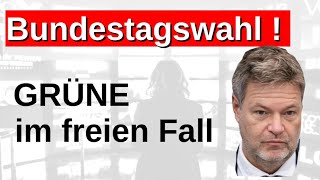 Bundestagswahl Grüne im freien Fall Sonntagsfrage Bundestagswahl Wahlumfrage Prognose Hochrechnung [upl. by Kimmel381]