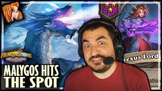 MALYGOS REALLY HITS THE SPOT  Hearthstone Battlegrounds [upl. by Nnylram]