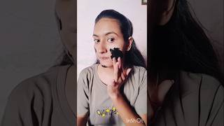 Charcoal peel off mask 😱✨ so satisfying charcoal peeloffmask skincare trending shorts video [upl. by Voccola667]