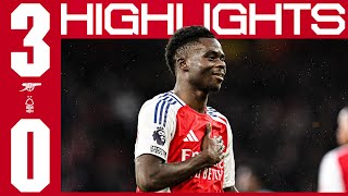 THREE BIG POINTS  HIGHLIGHTS  Arsenal v Nottingham Forest 30  Saka Partey Nwaneri  PL [upl. by Mcafee]