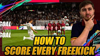 HOW TO SCORE EVERY FREE KICK IN FIFA 21 OP FREE KICK METHOD THAT WILL GET YOU EASY GOALS [upl. by Ahsienaj44]