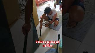 Ganito pala pagtanggal ng tiles para buo pa din ang tiles [upl. by Merat]