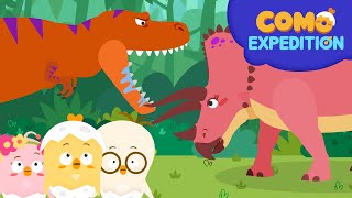 Como Expedition  Triceratops  Cartoon video for kids  Como Kids TV [upl. by Atisusej]