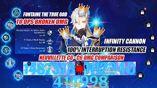 Neuvillette Triple Crown C0 to C6 Comparison  Max Power 15M DMG amp 400k Charged Showcase  T0 DPS [upl. by Aierbma299]