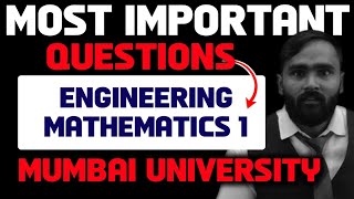 MOST IMPORTANT QUESTIONSMUMBAI UNIVERSITYENGINEERING MATHEMATICS1 PRADEEP GIRI SIR [upl. by Eiveneg]