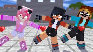 COUPLE DANCE  CHICKEN WINGS MEME  GANGNAM STYLE DANCE  MAIZEN EIN APHAMU  Minecraft Animation [upl. by Clippard]