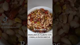 ENSALADA DE ALUBIAS CON CABALLA EN ESCABECHE [upl. by Lorsung]