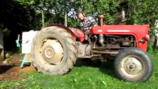 MasseyFerguson MF37 french MF35x with self converted saw machine [upl. by Gascony]