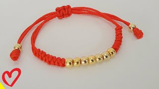 PULSERA EN HILO FACILDE DE HACER NUDO SNAKE  EASY TO MAKE BRACELET [upl. by Nylekoorb777]