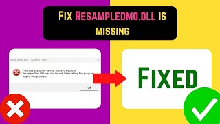 Fix Resampledmodll is missing in Windows 11 English [upl. by Lyrret]