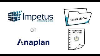 Anaplan Model Wide Time Filter [upl. by Amitak]