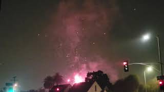 4K Fourth of July neighborhood fireworks show in South Central Los Angeles 070421 [upl. by Tlevesoor]