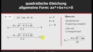 Quadratische Gleichungen © wwwmathevideocom [upl. by Mendie307]