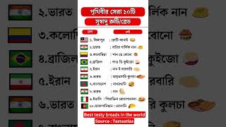 পৃথিবীর সেরা ১০টি সুস্বাদু রুটি  ২০২৪ world gk top10 bread [upl. by Schmitz]