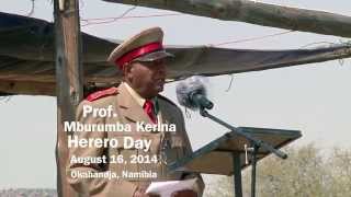 Herero Day Speech by Prof Mburumba Kerina on Reparations from Germany [upl. by Akceber]