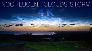 NOCTILUCENT CLOUDS STORM 4K  July 1214th 2016 Denmark [upl. by Joshua]