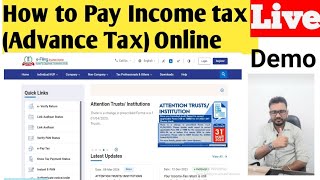 how to pay income tax challan  income tax Advance tax challan kaise bhare incometax tallyprime [upl. by Ivan]