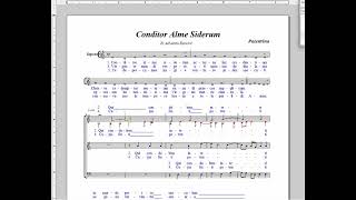 Conditor Alme Siderum Palestrina [upl. by Esdnil]