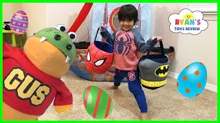 Easter Egg Hunts for Kids with Ryan ToysReview and Gus for Surprise Toys Gummy [upl. by Diva109]