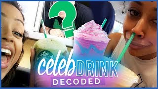 TASTING LIZA KOSHYS STARBUCKS DRINK  Celebrity Drinks Decoded [upl. by Elly]