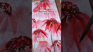 Sonnenhut watercolor tutorial Part II easyart bookmark [upl. by Drallim]