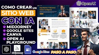 Cómo Crear un SITIO WEB en Google sites con IA  Midjourney  Open AI🤖 [upl. by Trimble]