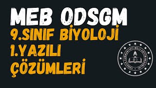 MEB 9SINIF BİYOLOJİ 1YAZILI ÖRNEK SORULARI ÇÖZÜMLERİ [upl. by Eleynad897]