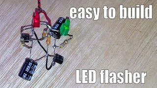 simple LED flasher  partlist and schematic included [upl. by Neau649]