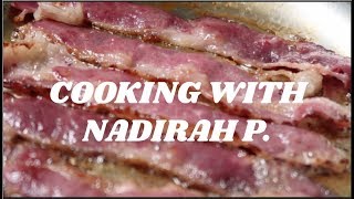 cooking with nadirah p  baconampwaffles [upl. by Algy]