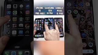 iPhone 15 Pro Max vs S24 Ultra vs Pixel 8 Pro Speed Test 🚀 Who’s the Real King 👑shorts viralvideo [upl. by Peskoff879]