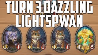 Turn 3 Dazzling Lightspawn  Hearthstone Battlegrounds [upl. by Jun781]