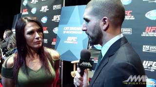 UFC 184 Cat Zingano Says Shes Ronda Rouseys Weakness [upl. by Enelia84]