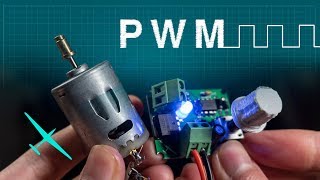 How PWM works  Controlling a DC motor with a homemade circuit [upl. by Mosenthal]