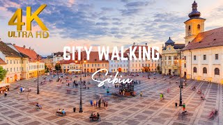 Sibiu Romania City Walking 4K 60FPS [upl. by Erdnassac]