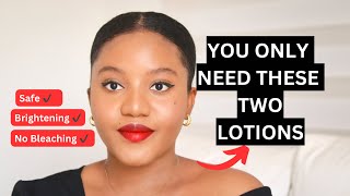 HOW I USE TWO LOTION TO BRIGHTEN MY SKIN FOR A YOUTHFUL AND RADIANT SKIN Practical tips [upl. by Lucilla]