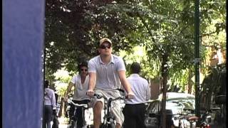 EXCLUSIVE Leonardo DiCaprio Bike riding in the West Village in NYC [upl. by Joacimah142]